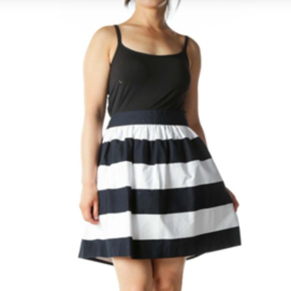 Jupe Mini Banana Republic Noir Et Blanc Doublée - Taille 14 - Neuf Avec étiquettes